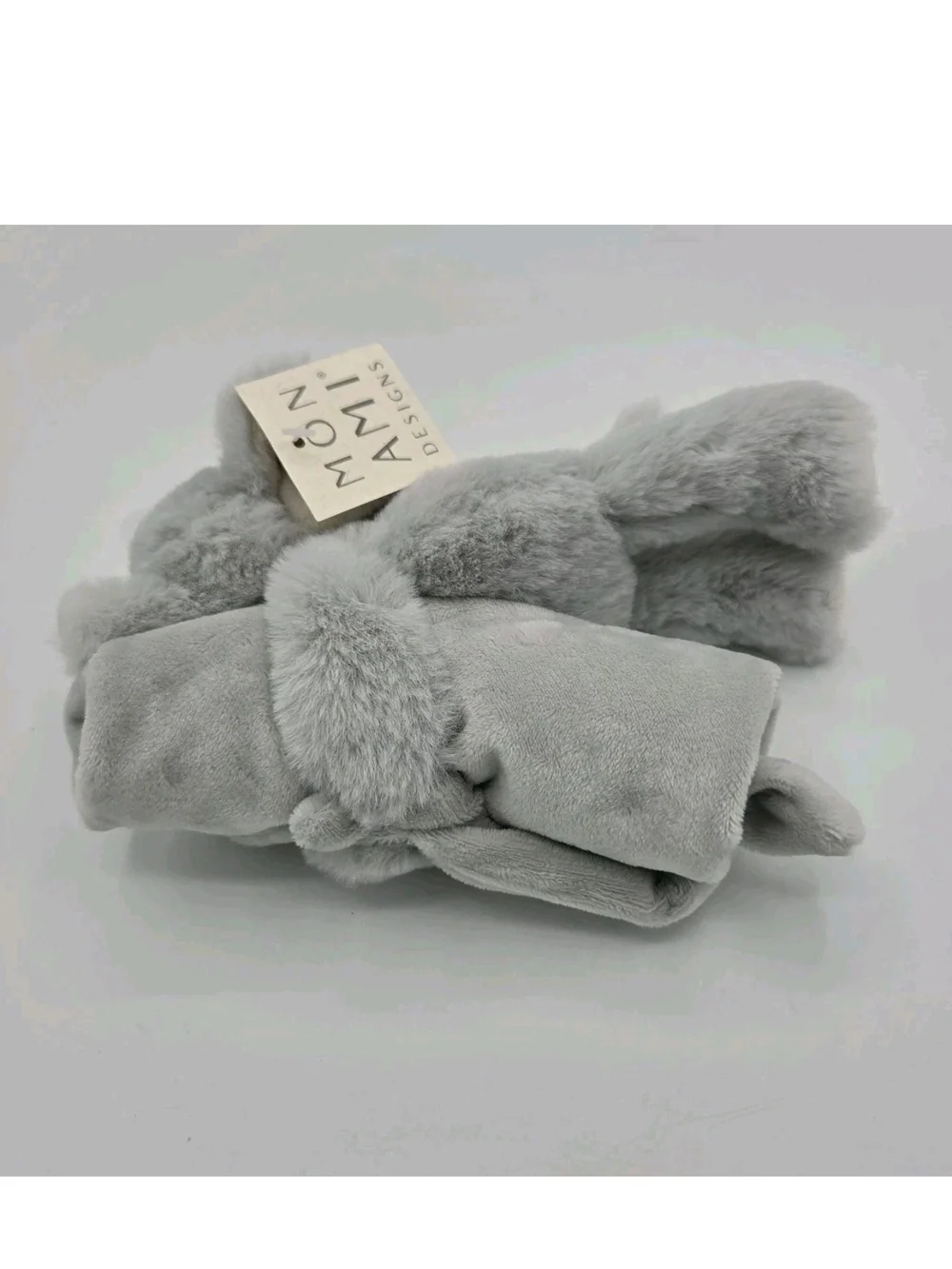 Mon Ami Designs Ozzy Gray Elephant Knotted Security Blanket Lovey Plush New NWT